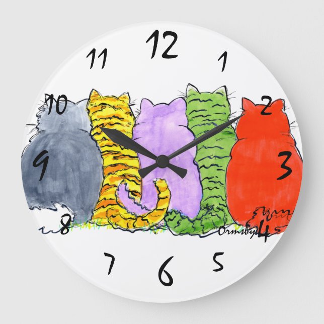 Chat Wall Clock Große Wanduhr (Vorderseite)