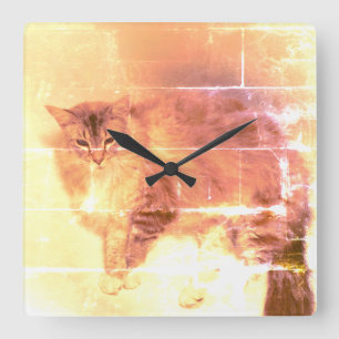 Chat Wall Clock Quadratische Wanduhr