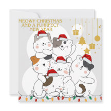 Chat Weihnachtskarte