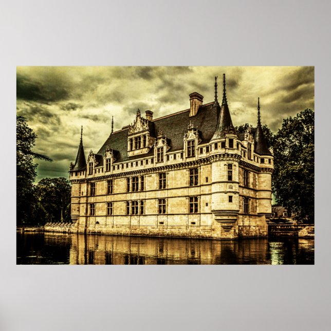 Chateau Azay le Rideau, Frankreich Poster (Vorne)