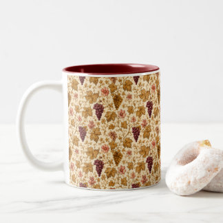 Château Bordeaux Botanical Grapes Mug Zweifarbige Tasse
