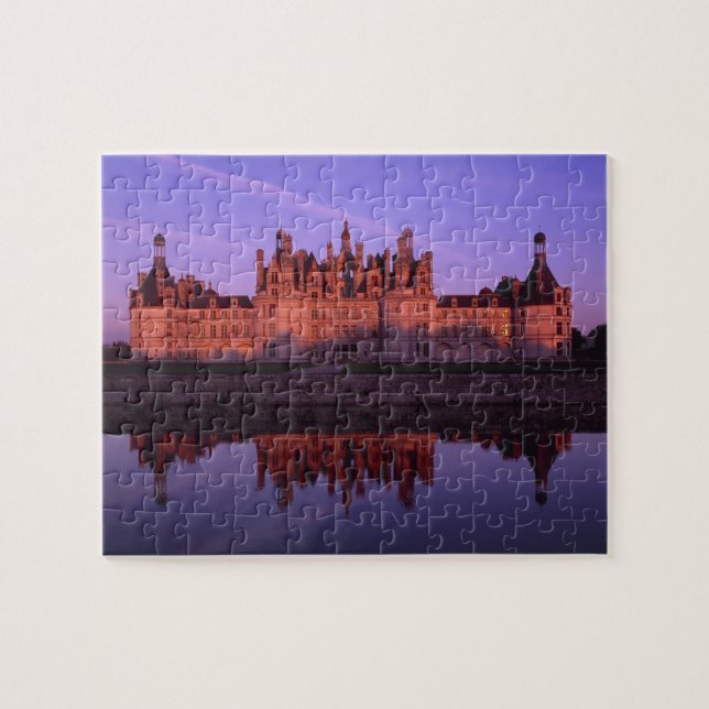 Chateau Chambord bei Sonnenuntergang, Loire Valley Puzzle (Horizontal)