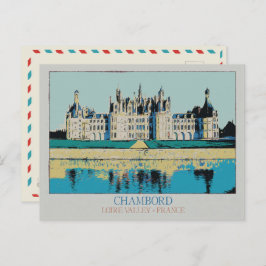 Château Chambord im Loire-Tal, Frankreich Postkarte