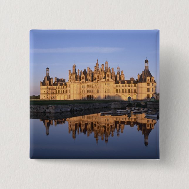 Chateau Chambord, Loire Valley, Frankreich Button (Vorderseite)