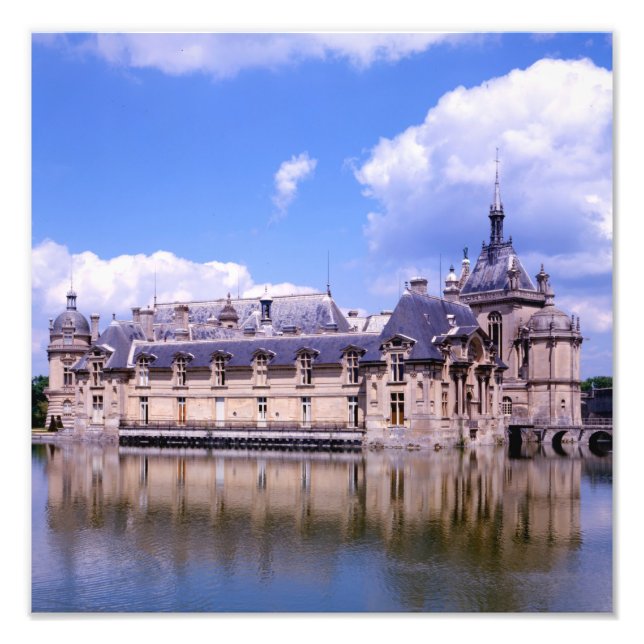 Chateau Chantilly, Oise, Frankreich Fotodruck (Vorne)