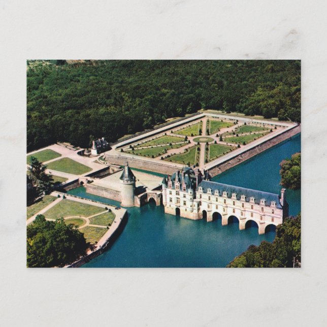 Chateau Chenonceaux, Indres et Loire Postkarte (Vorderseite)