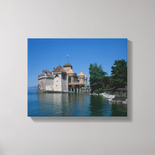 Chateau Chillon, Genfer See, Waadtländer Kanton, Leinwanddruck