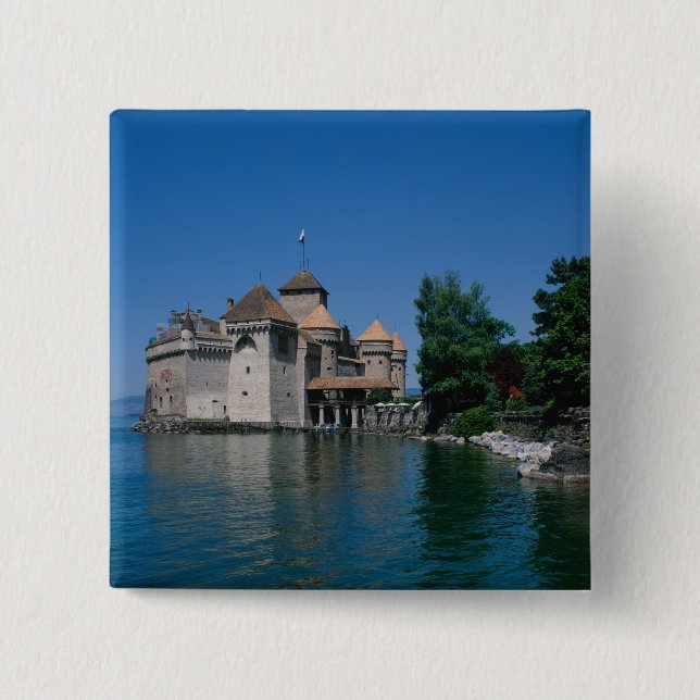 Chateau Chillon, Genfersee, Kanton Vaud, Button (Vorderseite)