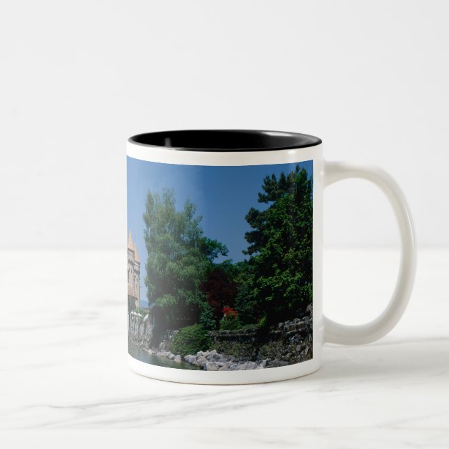 Chateau Chillon, Genfersee, Kanton Vaud, Zweifarbige Tasse (Rechts)