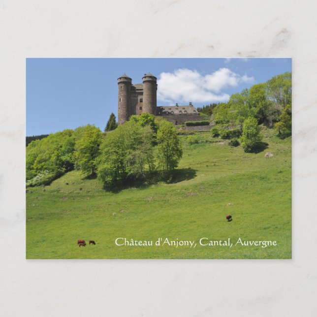 Château d'Anjony, Auvergne Postkarte (Vorderseite)