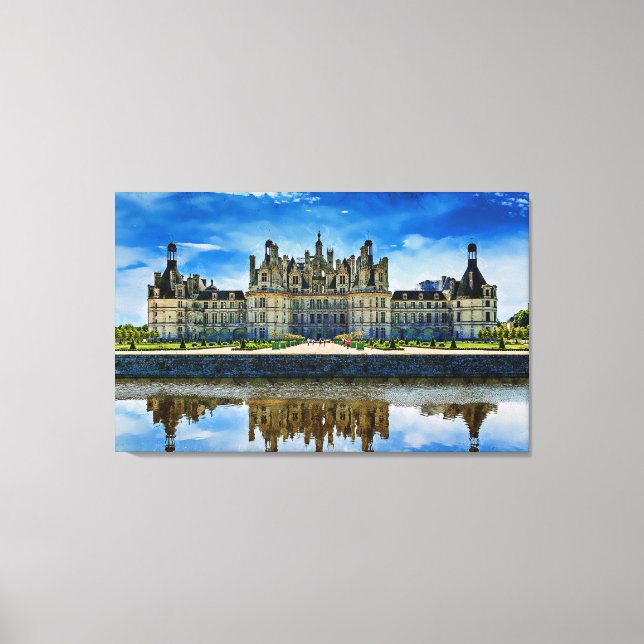 Chateau de Chambord, Frankreich. Leinwanddruck (Vorderseite)