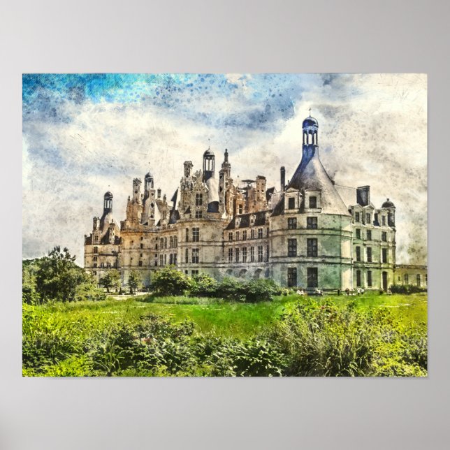 Chateau de Chambord, Frankreich. Poster (Vorne)