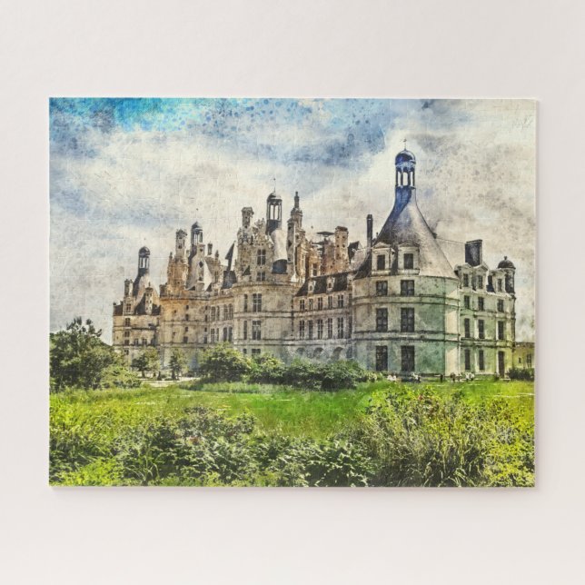 Chateau de Chambord, Frankreich. Puzzle (Horizontal)