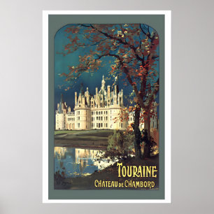 Château de Chambord im Loiretal Touraine Poster