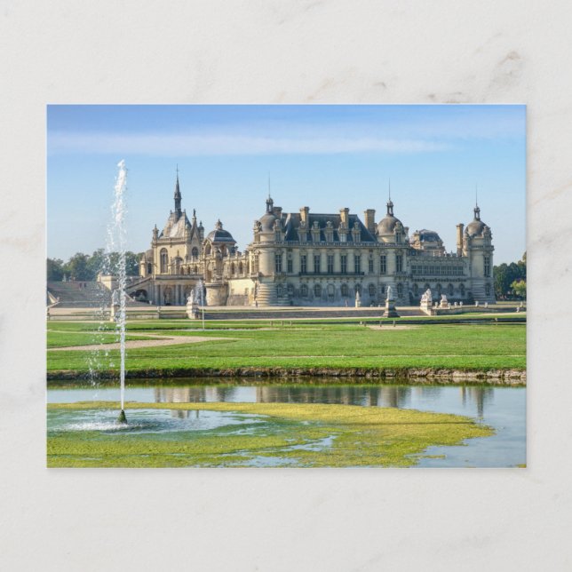 Chateau de Chantilly and Le Notre Garden - Frankre Postkarte (Vorderseite)
