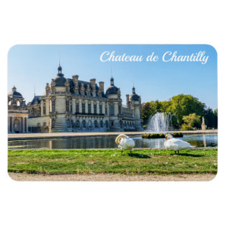 Chateau de Chantilly, Springbrunnen und zwei Schwä Magnet
