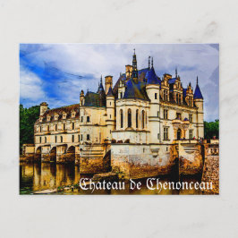 Chateau de Chenonceau Frankreich. Postkarte