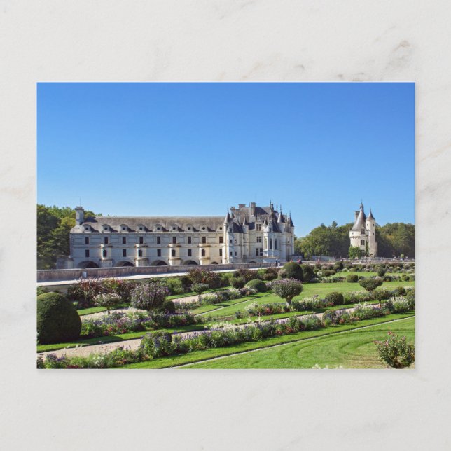 Chateau de Chenonceau im Loire-Tal - Frankreich Postkarte (Vorderseite)