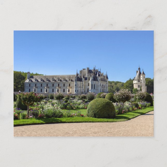 Chateau de Chenonceau im Loire-Tal - Frankreich Postkarte (Vorderseite)