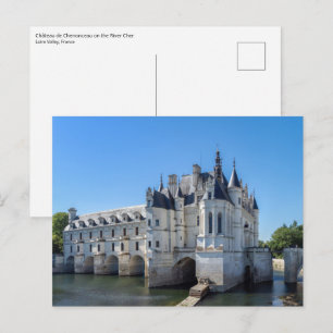 Chateau de Chenonceau im Loire-Tal - Frankreich Postkarte