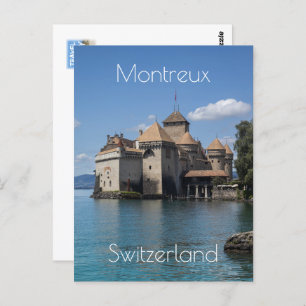 Chateau de Chillon in Montreux, Schweiz Postkarte