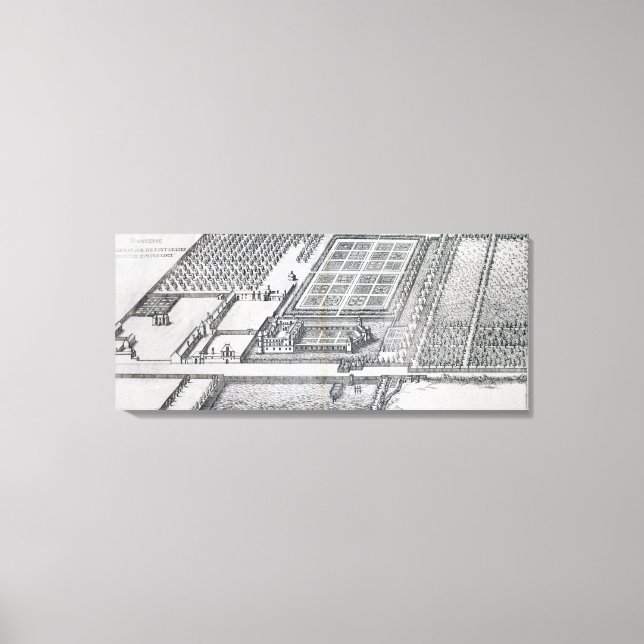 Chateau de Dampierre, Aussicht auf das Anwesen, vo Leinwanddruck (Vorderseite)