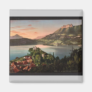 Chateau de Duingt, Annecy, Frankreich Vintage Phot Magnet