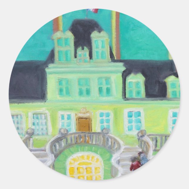 Chateau de Fontainebleau Fantasy-Aufkleber Runder Aufkleber (Vorderseite)