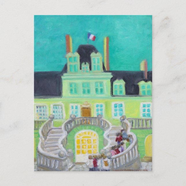 Chateau de Fontainebleau Fantasy Postkarte (Vorderseite)
