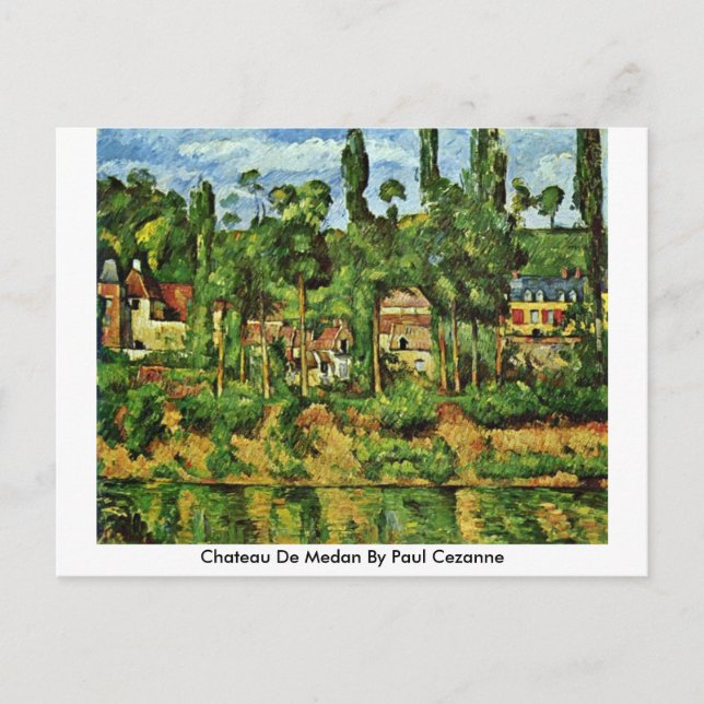 Chateau de Medan von Paul Cezanne Postkarte (Vorderseite)
