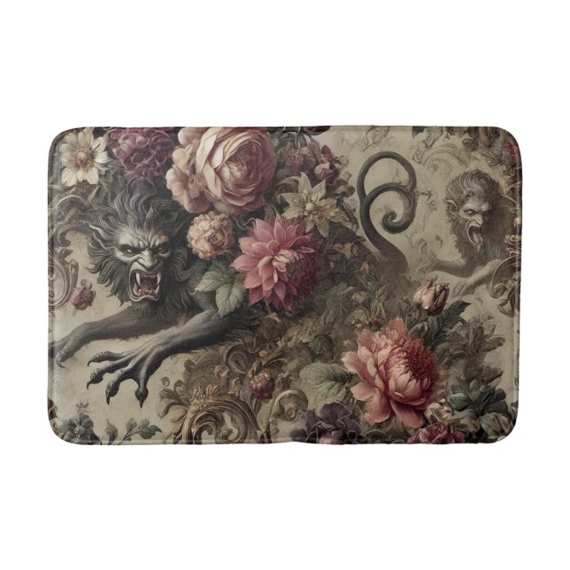 Château des Loups - Gotisches Barock Werewolf Badematte (Vorderseite)