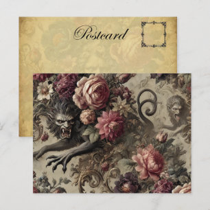 Château des Loups - Gotisches Barock Werewolf Feiertagspostkarte