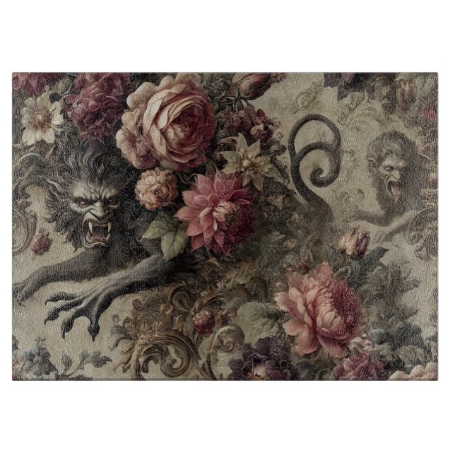 Château des Loups - Gotisches Barock Werewolf Schneidebrett (Vorderseite)