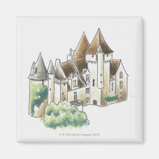 Chateau des Milandes, Frankreich Magnet (Vorne)