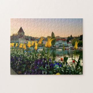Chateau d'Ouchy, Lausanne, Schweiz Puzzle