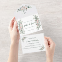 Chateau Frontenac Blush & Sage All-in-One Einladun