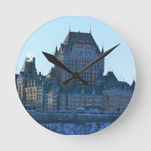 Chateau Frontenac, Quebec, Canada Runde Wanduhr