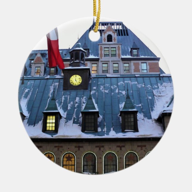 Chateau Frontenac, Quebec, Kanada Keramik Ornament (Vorne)