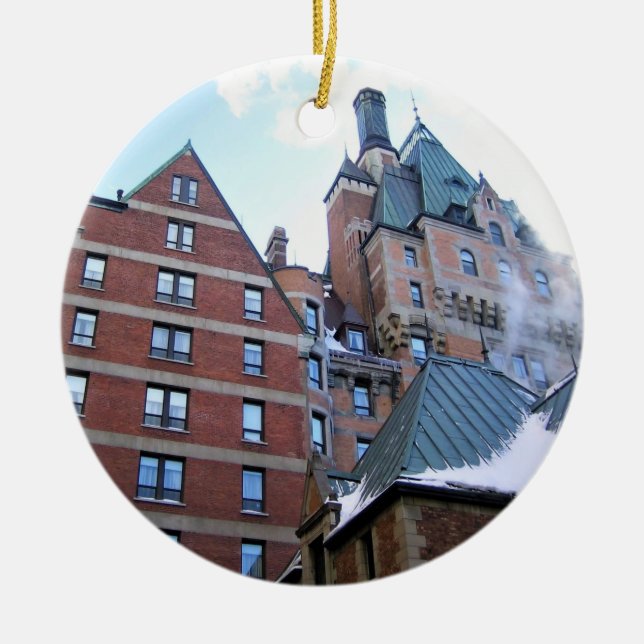 Chateau Frontenac, Quebec, Kanada Keramik Ornament (Vorne)