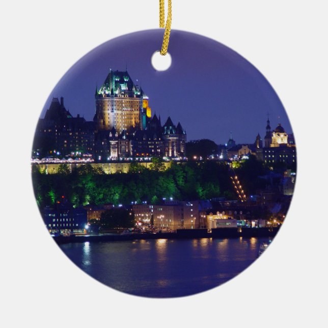 Chateau Frontenac Schloss-Nachtquebec-Verzierung Keramikornament (Vorne)