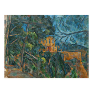 Chateau Pauls Cezanne   Noir, 1900-04 (Öl auf Poster