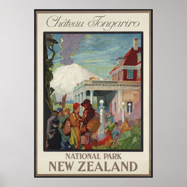 Chateau Tongariro Neuseeland Poster (Vorne)