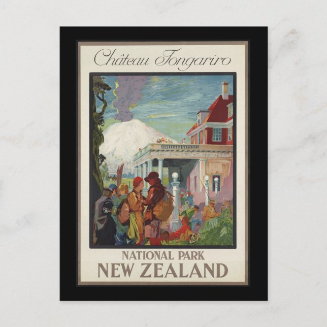 Chateau Tongariro Neuseeland Postkarte (Vorderseite)