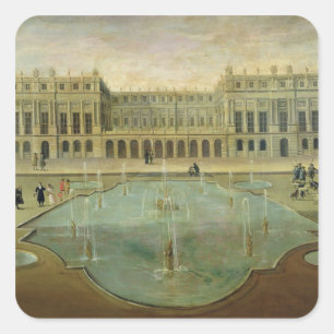 Chateaude Versailles von der Garten-Seite Quadratischer Aufkleber