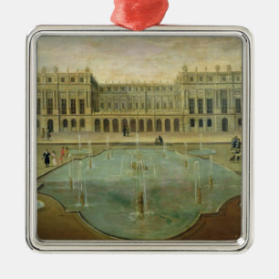 Chateaude Versailles von der Garten-Seite Silbernes Ornament