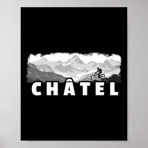 Châtel Frankreich Mountainbiken Mtb Radsport Poster