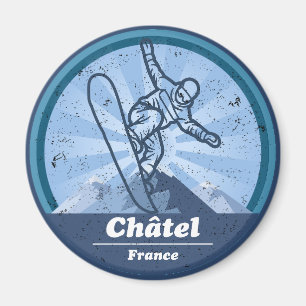 Châtel Skistation - Snowboard Magnet