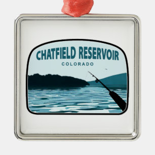 Chatfield Reservoir Colorado Angelrute Ornament Aus Metall