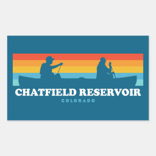 Chatfield Reservoir Colorado Canoe Rechteckiger Aufkleber