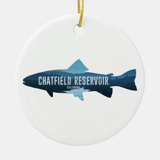 Chatfield Reservoir Colorado Fish Keramik Ornament (Vorne)